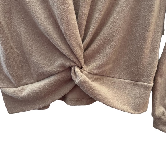 Belle Du Jour Junior’s Twist Front Long Sleeve Sweater - Picture 5 of 11